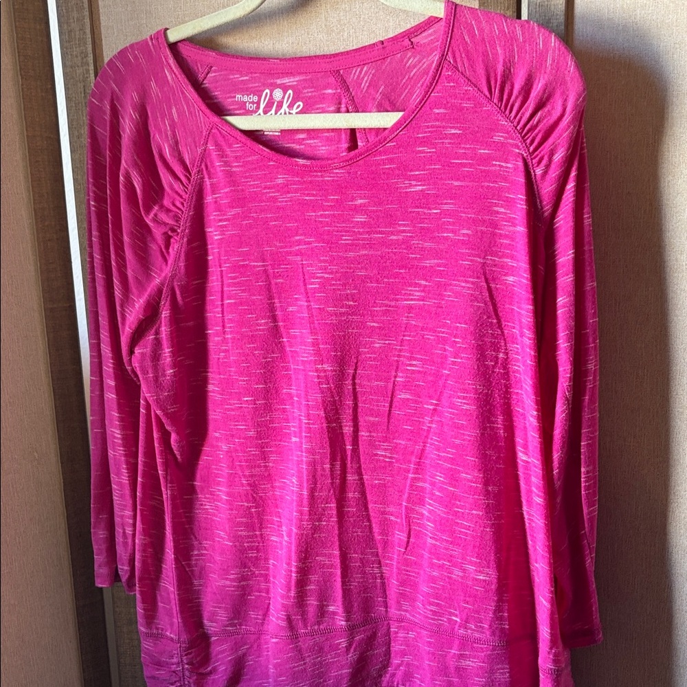 FINAL MARKDOWN Made for Life Women's space dyed Long Sleeve Top petite large